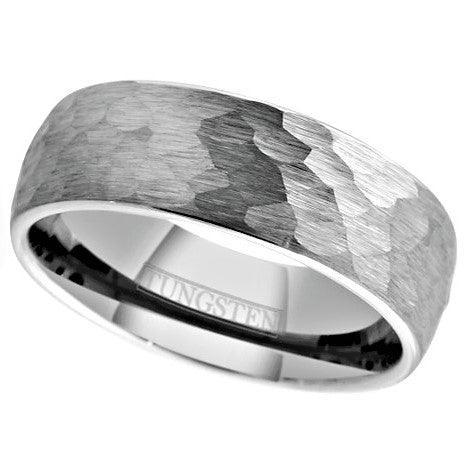 Men's Wedding Band Rings - Silver Hammered Handmade Wedding Rings for Men and Women - Jewelry Store by Erik Rayo
