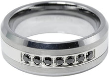 Load image into Gallery viewer, Mens Wedding Band Rings for Men Wedding Rings for Womens / Mens Rings Black Diamonds Ring Size 7-15 - Jewelry Store by Erik Rayo
