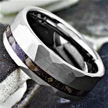 Load image into Gallery viewer, Mens Wedding Band Rings for Men Wedding Rings for Womens / Mens Rings Brushed Faceted Meteorite Wedding Band - Jewelry Store by Erik Rayo
