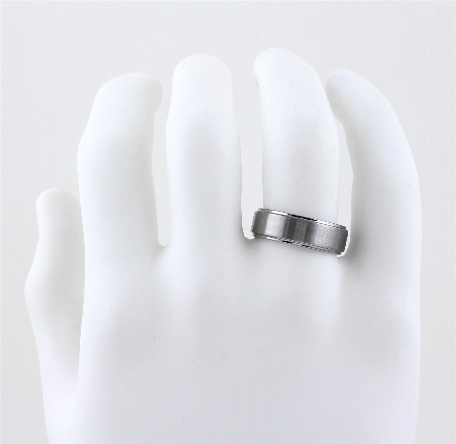 Tungsten Rings for Men Wedding Bands for Him Womens Wedding Bands for Her 8mm Brushed Finished Venice - Jewelry Store by Erik Rayo