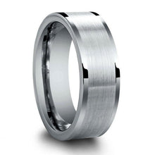 Load image into Gallery viewer, Tungsten Rings for Men Wedding Bands for Him Womens Wedding Bands for Her 8mm Brushed Size 5-15 - Jewelry Store by Erik Rayo
