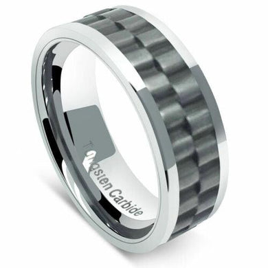 Men's Wedding Band Rings | Double Coinedge Center | Wedding Rings for Men and Women