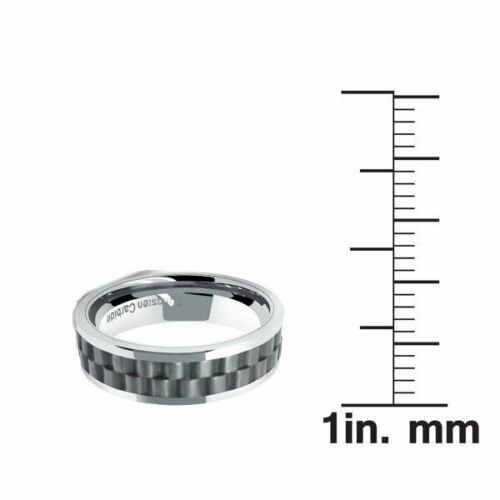 Tungsten Rings for Men Wedding Bands for Him Womens Wedding Bands for Her 8mm Double Coinedge Center - Jewelry Store by Erik Rayo