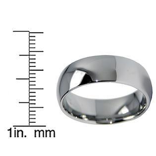 Tungsten Rings for Men Wedding Bands for Him Womens Wedding Bands for Her 8mm High Polished Shiny Dark Gray - Jewelry Store by Erik Rayo