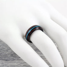 Load image into Gallery viewer, Mens Wedding Band Rings for Men Wedding Rings for Womens / Mens Rings Koa Wood With Crushed Turquoise - Jewelry Store by Erik Rayo
