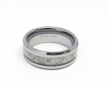 Load image into Gallery viewer, Mens Wedding Band Rings for Men Wedding Rings for Womens / Mens Rings Marble Gray Inlay - Jewelry Store by Erik Rayo
