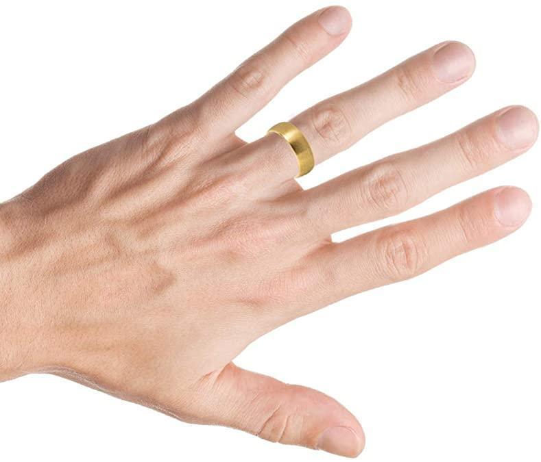 Men's Wedding Band Rings - Sizes 7-15, 8mm CZ & GP - Wedding Rings for Men & Women - Jewelry Store by Erik Rayo
