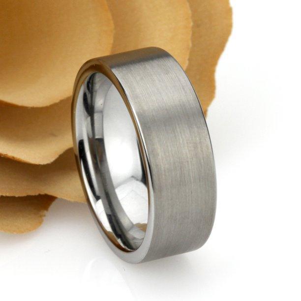Tungsten Rings for Men Wedding Bands for Him Womens Wedding Bands for Her 8mm Sizes 7-15 8mm - Jewelry Store by Erik Rayo