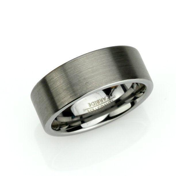 Tungsten Rings for Men Wedding Bands for Him Womens Wedding Bands for Her 8mm Sizes 7-15 8mm - Jewelry Store by Erik Rayo