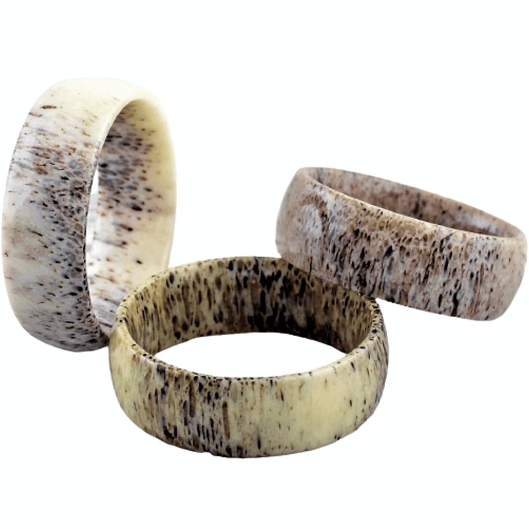 Engagement Rings for Women Mens Wedding Bands for Him and Her Promise / Bridal Mens Womens Rings Unique Genuine Deer Antler Wedding Band - Jewelry Store by Erik Rayo