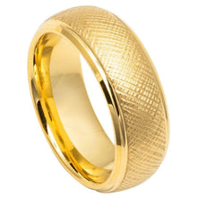 Load image into Gallery viewer, Men&#39;s Wedding Band Rings - Vermeil Florentine Finish - Wedding Rings for Men and Women
