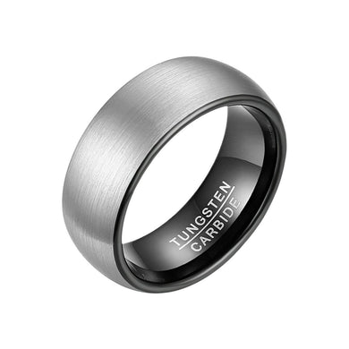 Tungsten Carbide Wedding Band Rings 8mm Matte Brushed Comfort Fit Size 4-15 - Jewelry Store by Erik Rayo