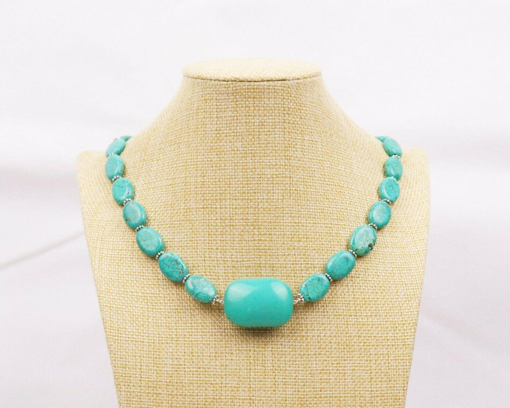 Turquoise Necklace Large Main Bead - Jewelry Store by Erik Rayo