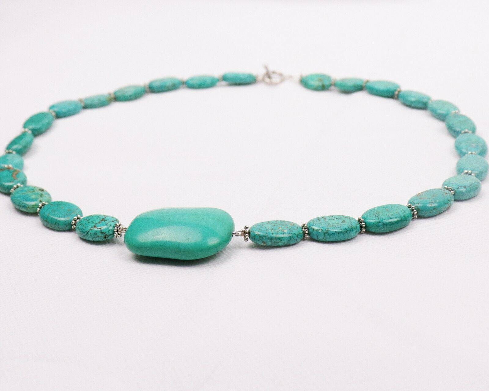 Turquoise Necklace Large Main Bead - Jewelry Store by Erik Rayo