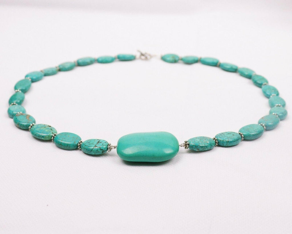Turquoise Necklace Large Main Bead - Jewelry Store by Erik Rayo