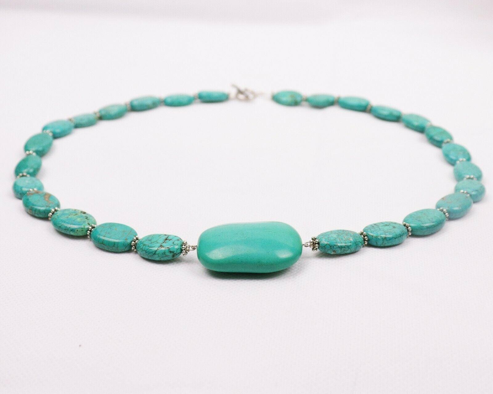 Turquoise Necklace Large Main Bead - Jewelry Store by Erik Rayo