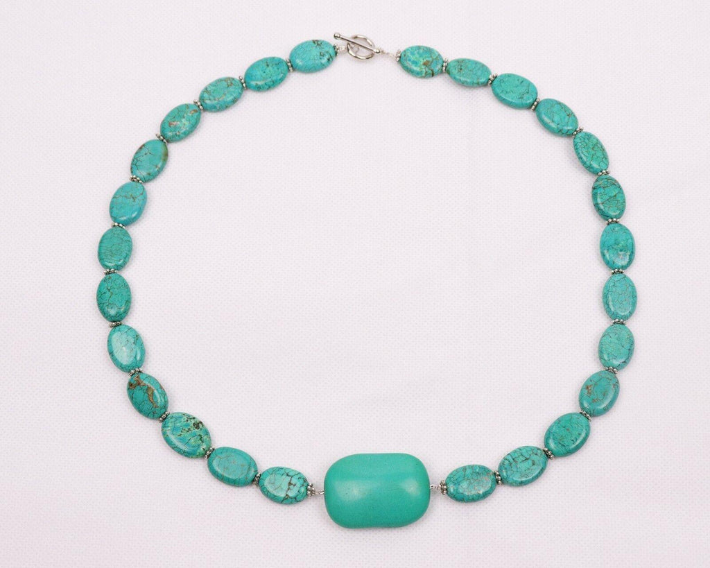 Turquoise Necklace Large Main Bead - Jewelry Store by Erik Rayo