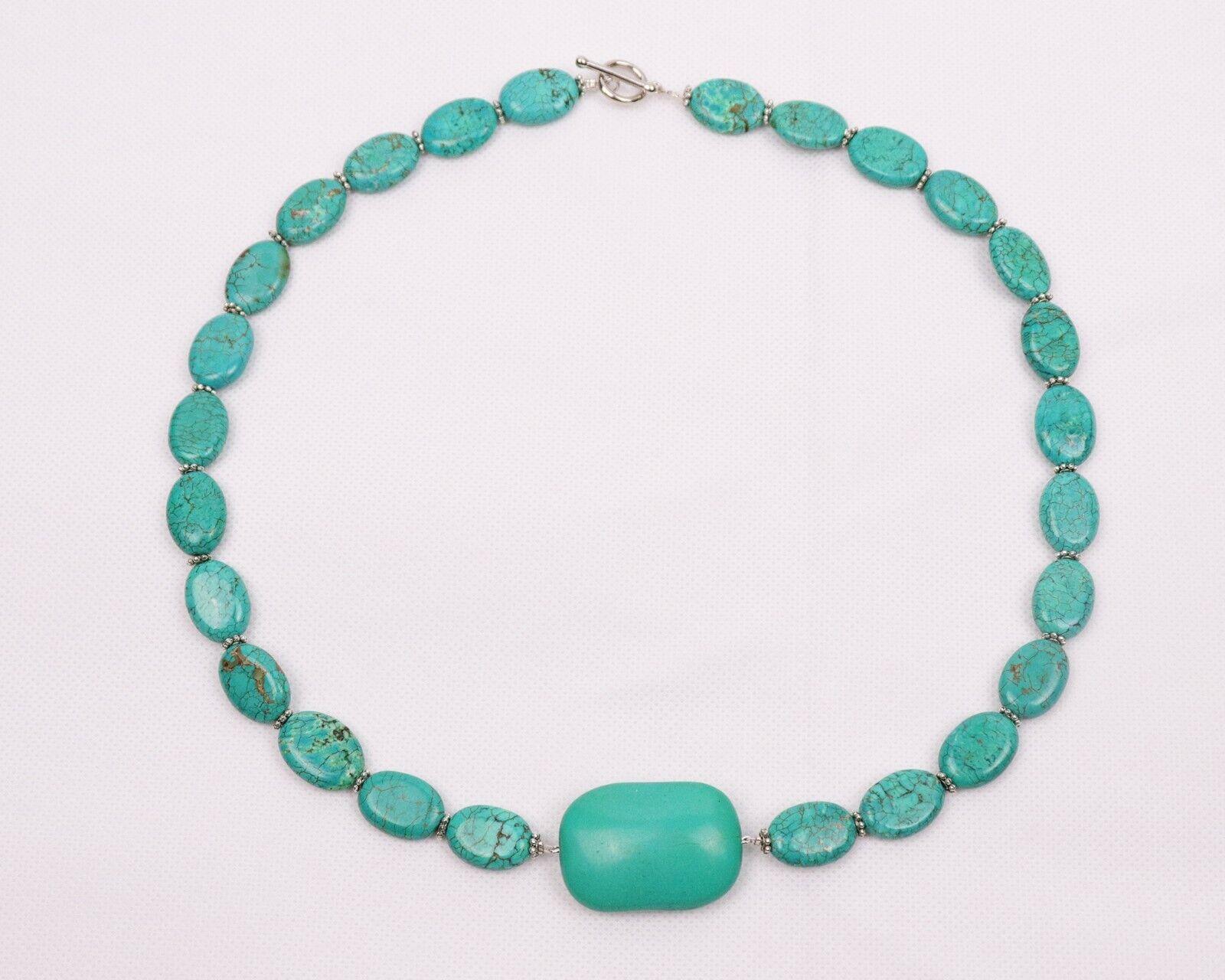 Turquoise Necklace Large Main Bead - Jewelry Store by Erik Rayo