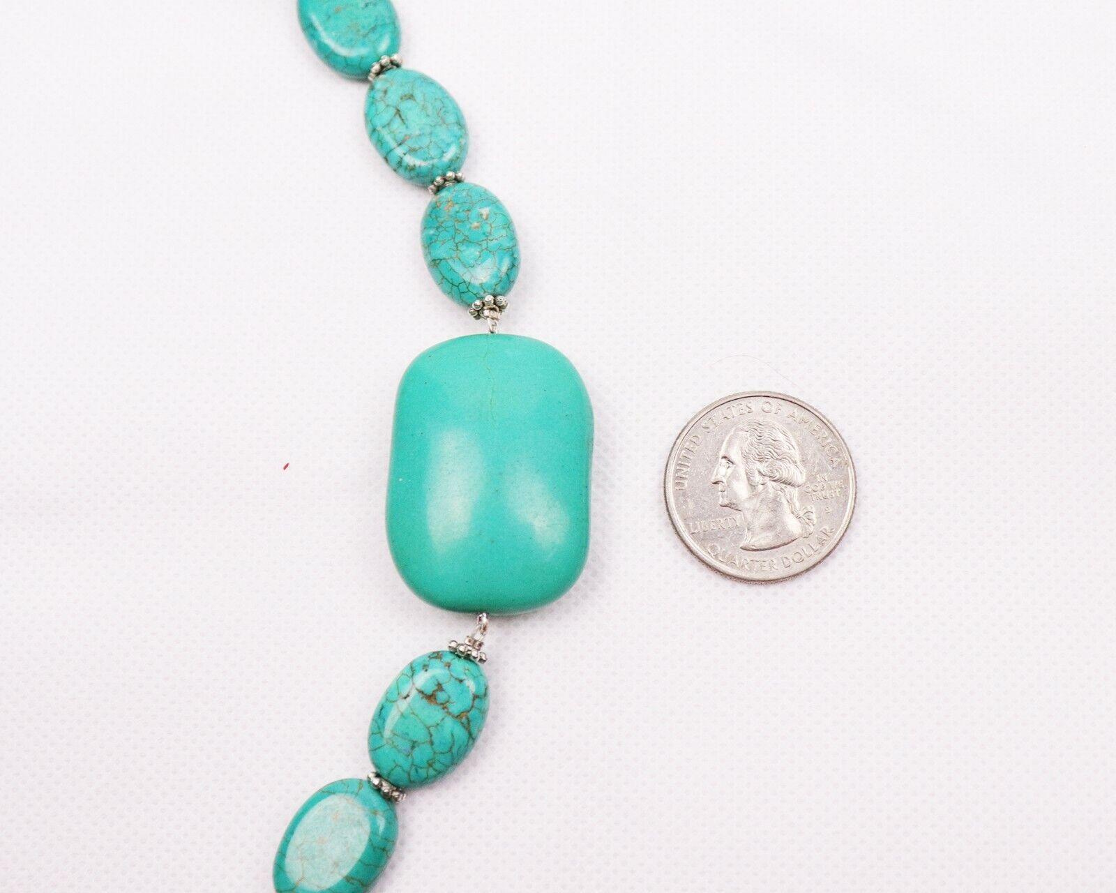 Turquoise Necklace Large Main Bead - Jewelry Store by Erik Rayo