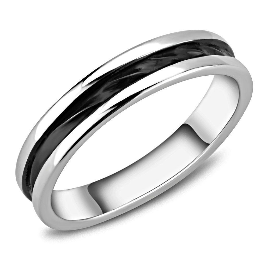 Two-Tone Black Womens Ring Anillo Para Mujer 316L Stainless Steel Ring Milazzo - Jewelry Store by Erik Rayo