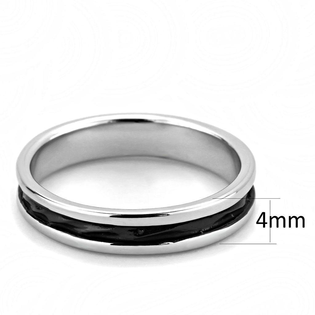 Two-Tone Black Rings for Women Anillo Para Mujer Stainless Steel Ring Milazzo - Jewelry Store by Erik Rayo