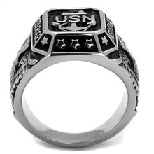 Load image into Gallery viewer, US Navy Ring Anillo Color Plata Para Hombres y Ninos de Acero Inoxidable de USN Courage and Devotion - Jewelry Store by Erik Rayo
