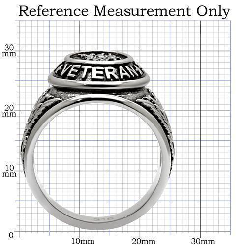 Silver Veterans Military Ring for Men and Women Unisex Stainless Steel Class Ring - Jewelry Store by Erik Rayo