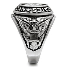 Load image into Gallery viewer, US Veterans Ring for Men and Women Unisex Stainless Steel Military Patriotic Ring in Silver - Jewelry Store by Erik Rayo
