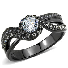 Load image into Gallery viewer, Wedding Rings for Women Engagement Cubic Zirconia Promise Ring Set for Her in Black Tone Adana - Jewelry Store by Erik Rayo
