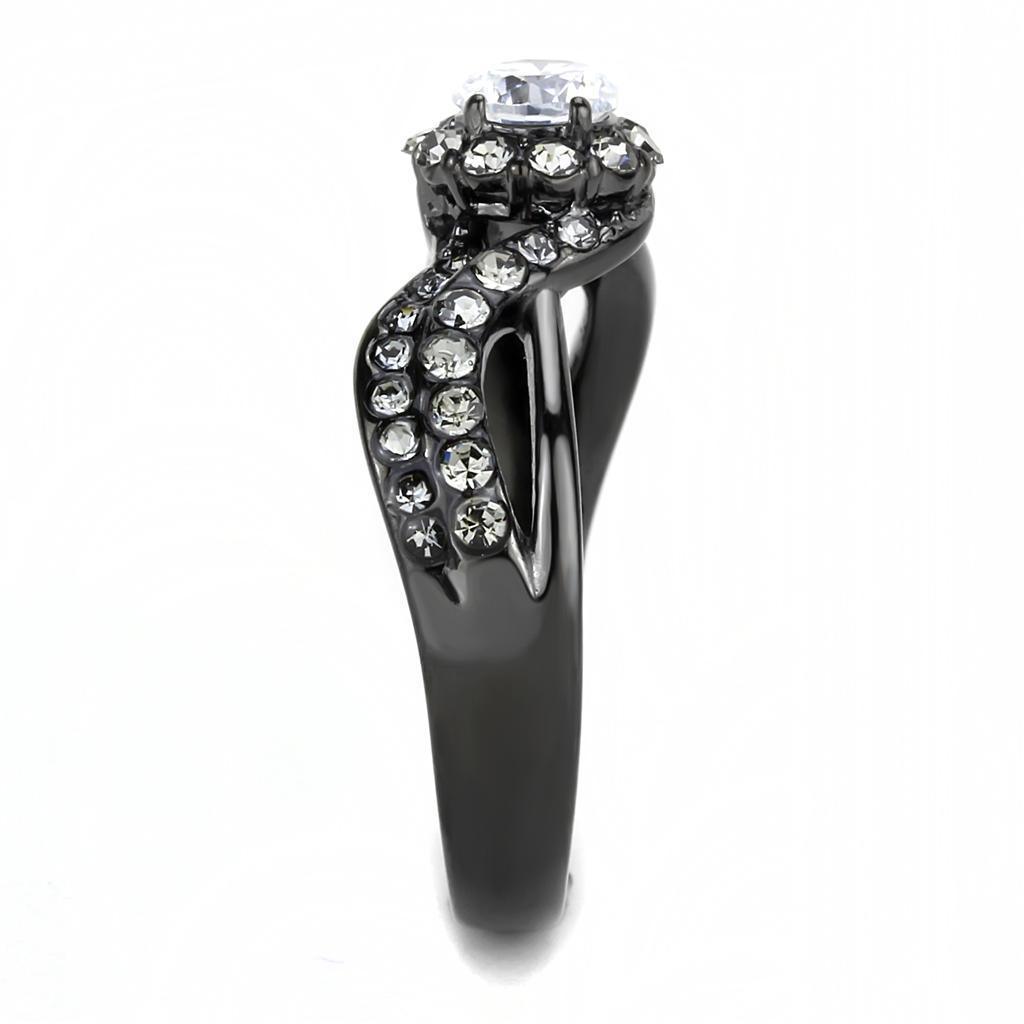 Wedding Rings for Women Engagement Cubic Zirconia Promise Ring Set for Her in Black Tone Adana - Jewelry Store by Erik Rayo