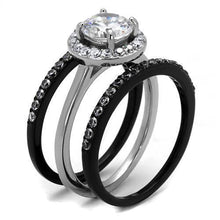 Load image into Gallery viewer, Wedding Rings for Women Engagement Cubic Zirconia Promise Ring Set for Her in Black Tone Blair - Jewelry Store by Erik Rayo
