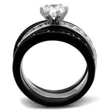 Load image into Gallery viewer, Wedding Rings for Women Engagement Cubic Zirconia Promise Ring Set for Her in Black Tone Eleanora - Jewelry Store by Erik Rayo
