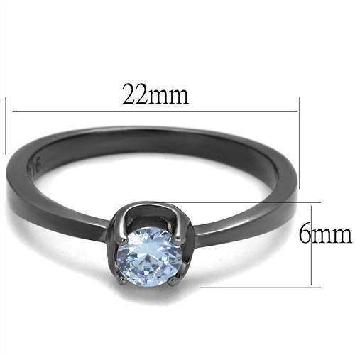 Wedding Rings for Women Engagement Cubic Zirconia Promise Ring Set for Her in Black Tone in Light Amethyst Ameya - Jewelry Store by Erik Rayo