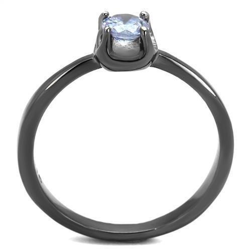 Wedding Rings for Women Engagement Cubic Zirconia Promise Ring Set for Her in Black Tone in Light Amethyst Ameya - Jewelry Store by Erik Rayo