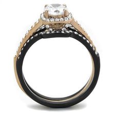 Load image into Gallery viewer, Wedding Rings for Women Engagement Cubic Zirconia Promise Ring Set for Her in Black Tone Lisa - Jewelry Store by Erik Rayo
