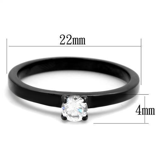 Wedding Rings for Women Engagement Cubic Zirconia Promise Ring Set for Her in Black Tone Sara - Jewelry Store by Erik Rayo