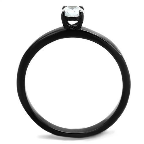 Wedding Rings for Women Engagement Cubic Zirconia Promise Ring Set for Her in Black Tone Sara - Jewelry Store by Erik Rayo