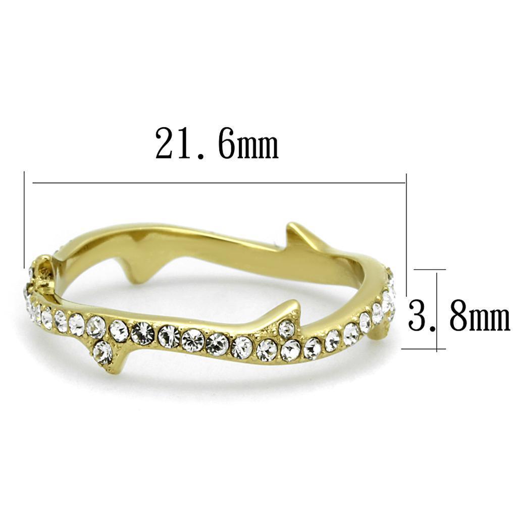 Wedding Rings for Women Engagement Cubic Zirconia Promise Ring Set for Her in Gold Tone 316L Stainless Steel Ring Bella - Jewelry Store by Erik Rayo