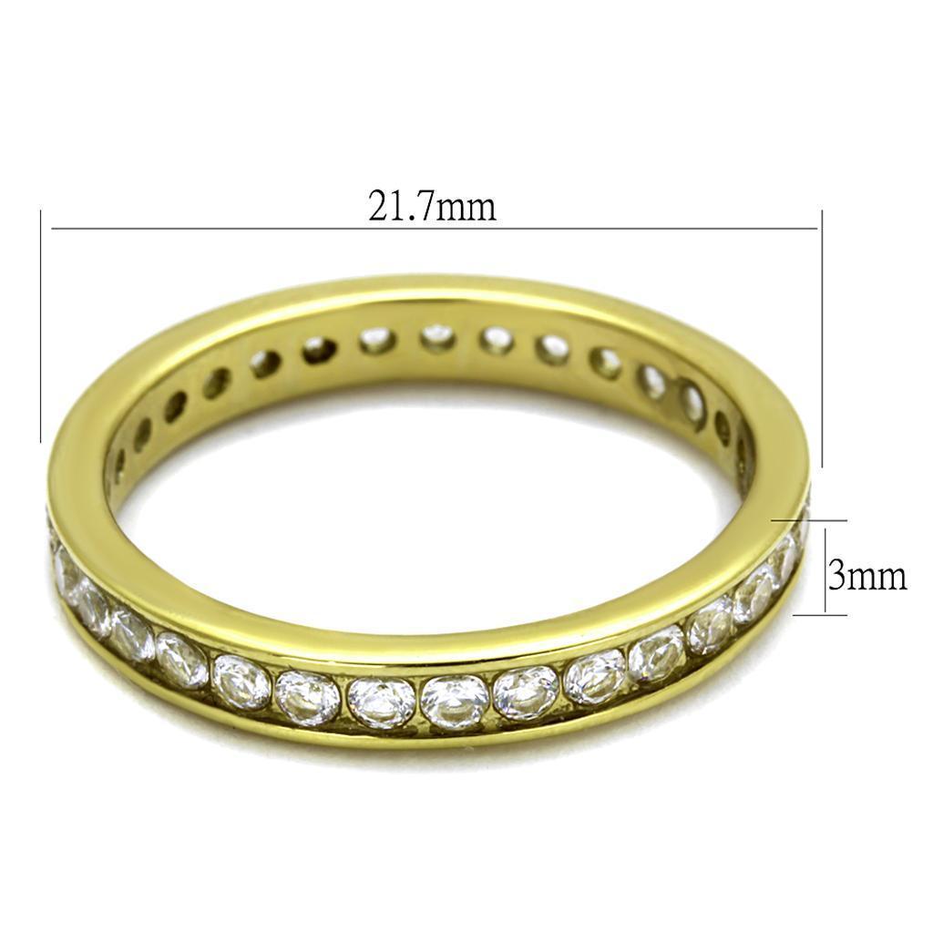 Wedding Rings for Women Engagement Cubic Zirconia Promise Ring Set for Her in Gold Tone 316L Stainless Steel Ring Forza - Jewelry Store by Erik Rayo
