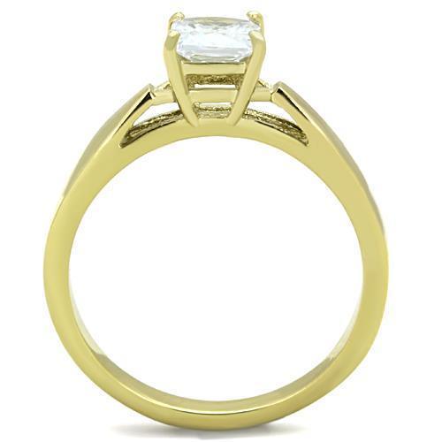 Wedding Rings for Women Engagement Cubic Zirconia Promise Ring Set for Her in Gold Tone Acero Inoxidable Ahlai - Jewelry Store by Erik Rayo