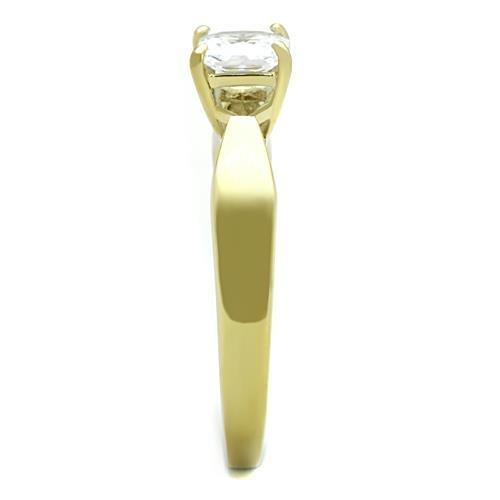 Wedding Rings for Women Engagement Cubic Zirconia Promise Ring Set for Her in Gold Tone Acero Inoxidable Ahlai - Jewelry Store by Erik Rayo