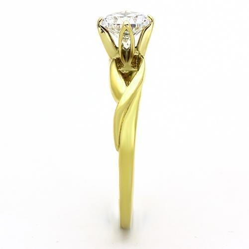 Wedding Rings for Women Engagement Cubic Zirconia Promise Ring Set for Her in Gold Tone Acero Inoxidable Balla - Jewelry Store by Erik Rayo