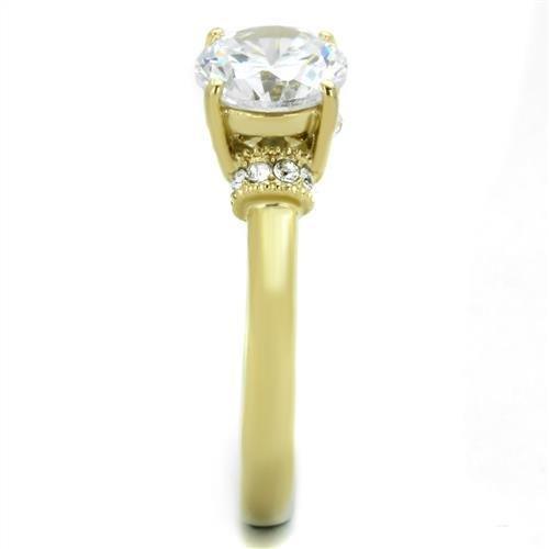 Wedding Rings for Women Engagement Cubic Zirconia Promise Ring Set for Her in Gold Tone Ardea - Jewelry Store by Erik Rayo
