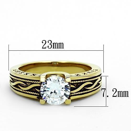 Wedding Rings for Women Engagement Cubic Zirconia Promise Ring Set for Her in Gold Tone Bernice - Jewelry Store by Erik Rayo