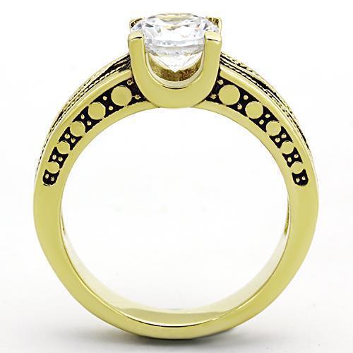 Wedding Rings for Women Engagement Cubic Zirconia Promise Ring Set for Her in Gold Tone Bernice - Jewelry Store by Erik Rayo