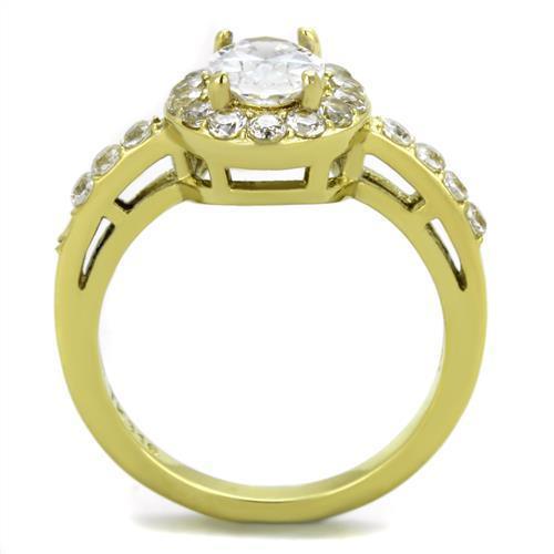 Wedding Rings for Women Engagement Cubic Zirconia Promise Ring Set for Her in Gold Tone Carpi - Jewelry Store by Erik Rayo