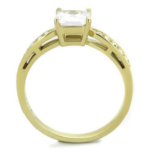 Wedding Rings for Women Engagement Cubic Zirconia Promise Ring Set for Her in Gold Tone Civita - Jewelry Store by Erik Rayo