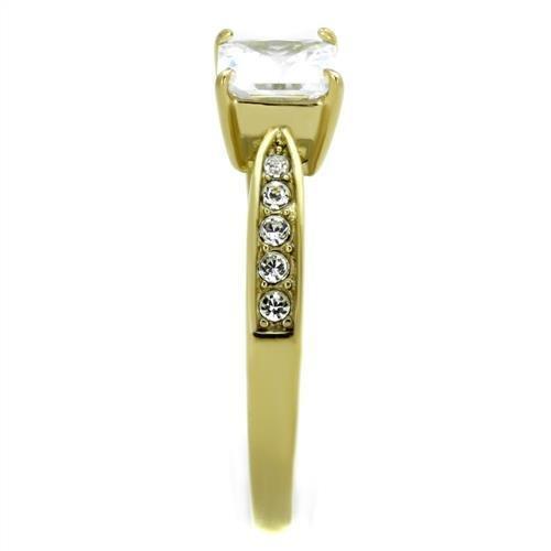 Wedding Rings for Women Engagement Cubic Zirconia Promise Ring Set for Her in Gold Tone Civita - Jewelry Store by Erik Rayo