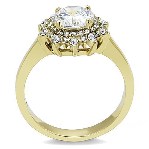 Wedding Rings for Women Engagement Cubic Zirconia Promise Ring Set for Her in Gold Tone - Jewelry Store by Erik Rayo
