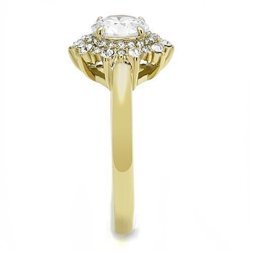 Wedding Rings for Women Engagement Cubic Zirconia Promise Ring Set for Her in Gold Tone - Jewelry Store by Erik Rayo